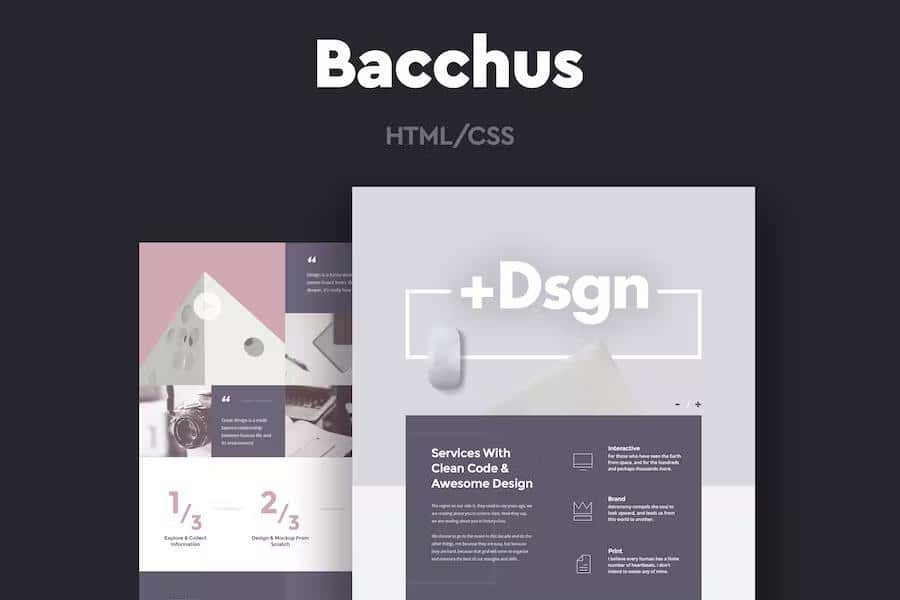 BACCHUS – ONE PAGE HTML TEMPLATE